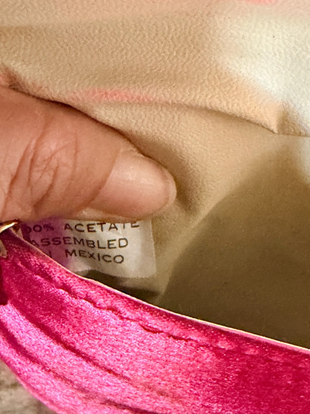 VTG 90s Hot Pink Satin Evening Clutch w/ Pristine Gold Chain Strap Barbiecore - Picture 8 of 9